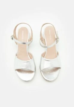 Anna Field LEATHER - Riemensandalette - Silver -Anna Field 29394478c1ab4a9dad71a7bfa068ffc3