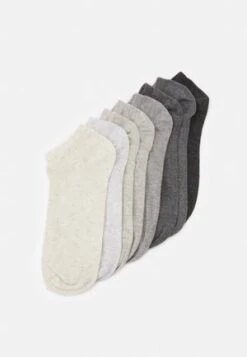 Anna Field SOFT RIBBED SNEAKER SOCKS 5PACK - Socken - Grey/beige -Anna Field 59c18e42fb824d0bb57dfbdcaa6609ff