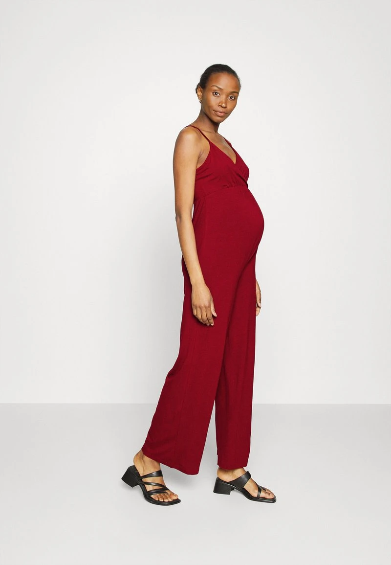 STRAPPY DRAPPY CINTERED - Jumpsuit - Dark Red 3 STRAPPY DRAPPY CINTERED - Jumpsuit - Dark Red