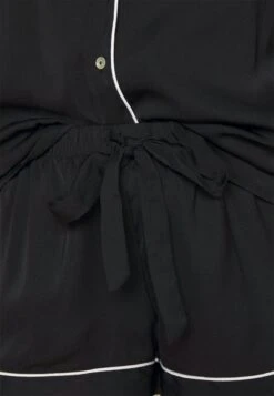 Anna Field AMANDA LONG SLEEVE SHORT SET - Nachtwäsche Set - Black -Anna Field daee5cd5bf7a4e1ab79a3df9712f841e